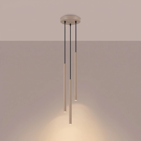 Lampa wisząca ARCHE 3P taupe SL.2038 - Sollux