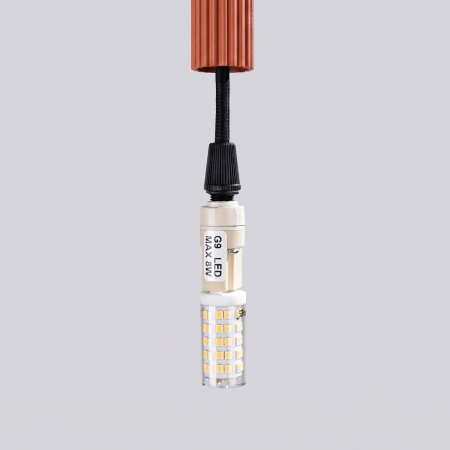 Lampa wisząca ARCHE 1 ochra czerwona SL.2039 - Sollux