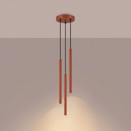 Lampa wisząca ARCHE 3P ochra czerwona SL.2041 - Sollux