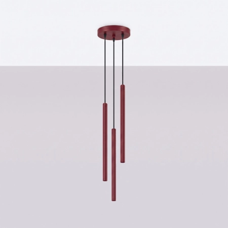 Lampa wisząca ARCHE 3P burgund SL.2044 - Sollux