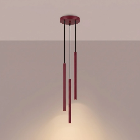 Lampa wisząca ARCHE 3P burgund SL.2044 - Sollux