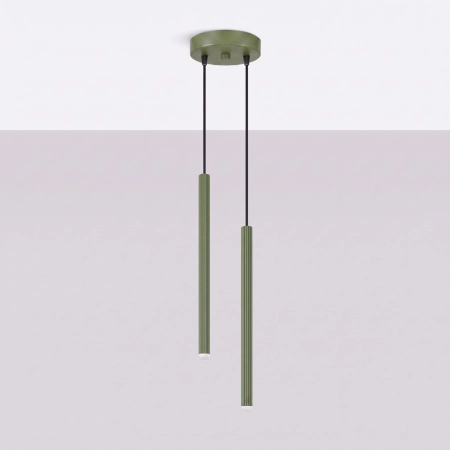 Lampa wisząca ARCHE 2P zielona oliwka SL.2049 - Sollux