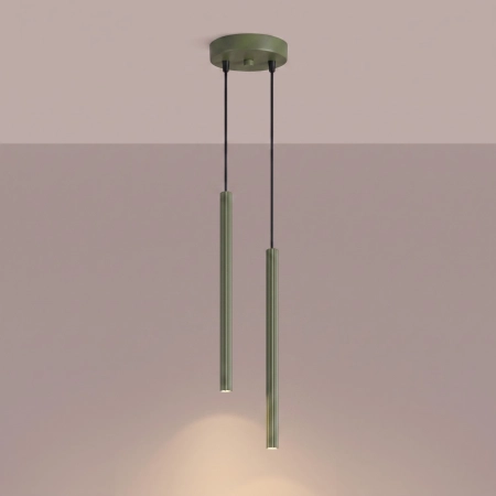 Lampa wisząca ARCHE 2P zielona oliwka SL.2049 - Sollux