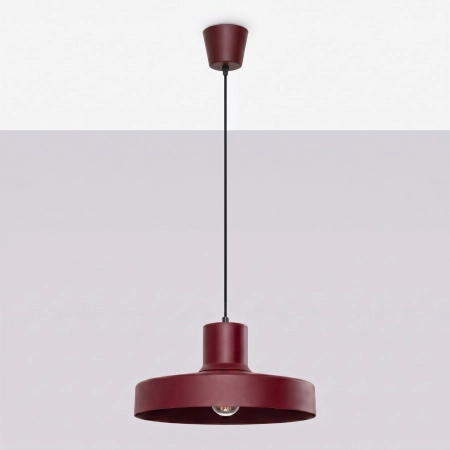 Lampa wisząca stalowa burgundowa 35cm 1-punktowa z serii BILO SL.2052 - Sollux Lighting