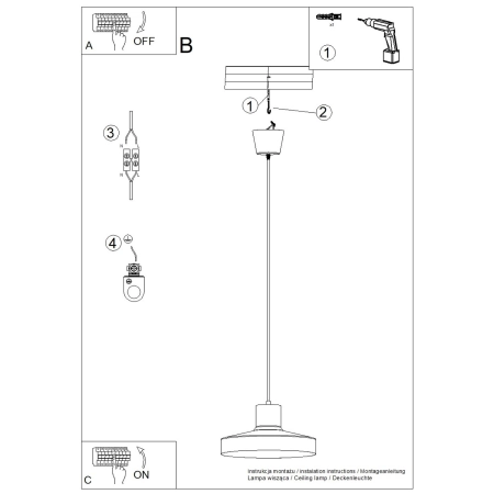 Lampa wisząca stalowa kulista ultramaryna 35cm z serii BILO SL.2053 - Sollux Lighting