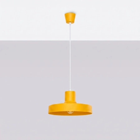 Lampa wisząca stalowa kula żółta 35cm z serii BILO SL.2056 - Sollux Lighting