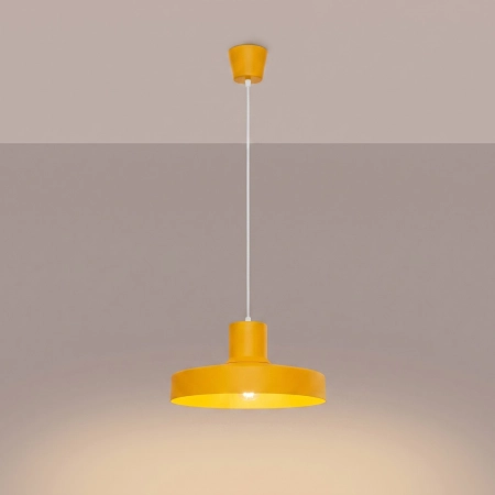 Lampa wisząca stalowa kula żółta 35cm z serii BILO SL.2056 - Sollux Lighting