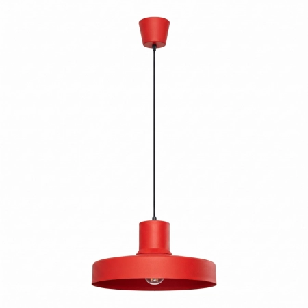 Lampa wisząca stalowa czerwona kula 35cm BILO SL.2057 - Sollux Lighting
