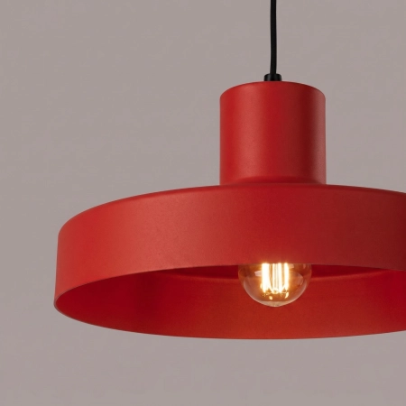 Lampa wisząca stalowa czerwona kula 35cm BILO SL.2057 - Sollux Lighting