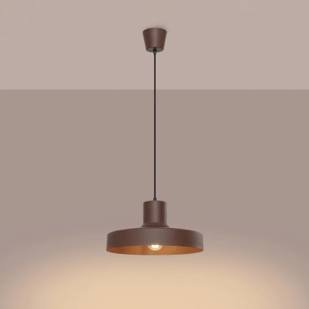 Lampa wisząca stalowa brązowa 35cm BILO SL.2058 - Sollux Lighting