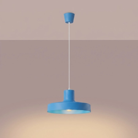 Lampa wisząca stalowa błękitna kula 35cm z serii BILO SL.2059 - Sollux Lighting
