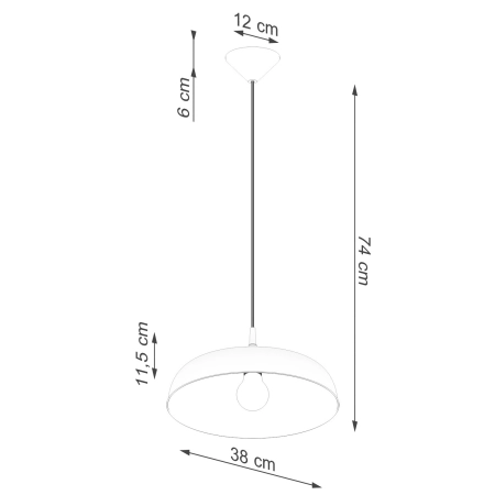 Lampa wisząca GINA ultramaryna SL.2064 - Sollux