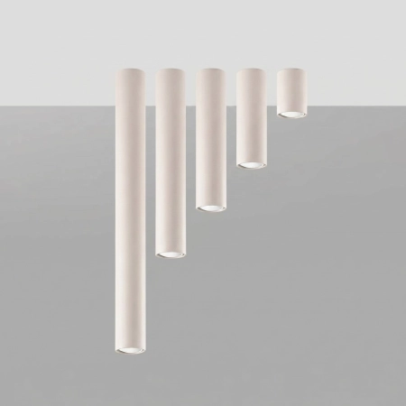 Plafon stalowy beżowy tubowy 20cm LAGOS 20 z serii LAGOS SL.2072 - Sollux Lighting