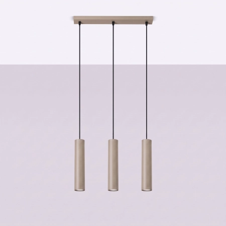 Lampa wisząca LAGOS 3L taupe SL.2079 - Sollux