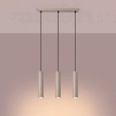 Lampa wisząca LAGOS 3L taupe SL.2079 - Sollux