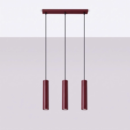 Lampa wisząca LAGOS 3L burgund SL.2082 - Sollux