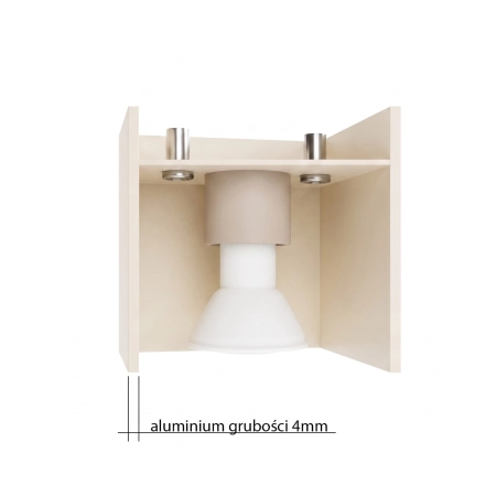 Kinkiet QUAD 1 taupe SL.2108 - Sollux