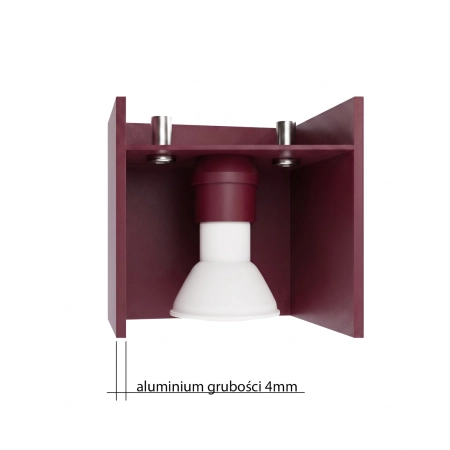 Kinkiet QUAD 1 burgund SL.2112 - Sollux
