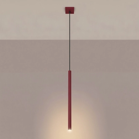 Lampa wisząca stalowa burgundowa 1-punktowa z serii PASTELO SL.2121 - Sollux Lighting
