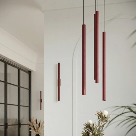 Lampa wisząca stalowa burgundowa 2-punktowa PASTELO 2 z serii PASTELO SL.2122 - Sollux Lighting