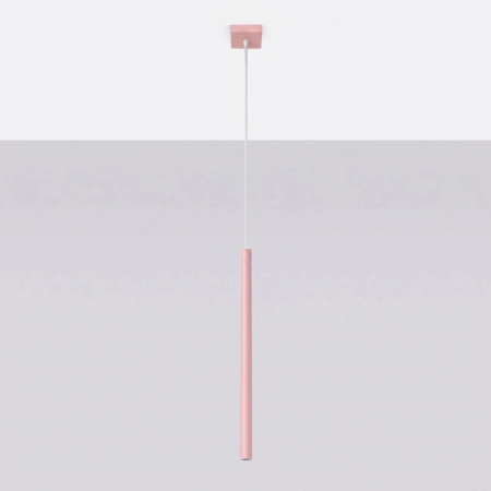 Lampa wisząca stalowa różowa 1-punktowa z serii PASTELO SL.2129 - Sollux Lighting