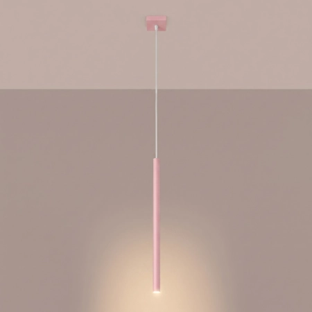 Lampa wisząca stalowa różowa 1-punktowa z serii PASTELO SL.2129 - Sollux Lighting