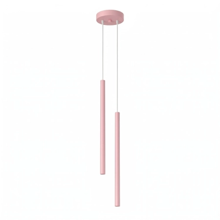 Lampa wisząca stalowa różowa 2-punktowa PASTELO 2 z serii PASTELO SL.2130 - Sollux Lighting