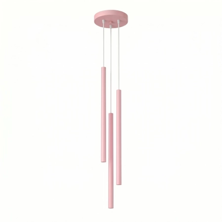 Lampa wisząca stalowa różowa 3-punktowa z serii PASTELO SL.2131 - Sollux Lighting