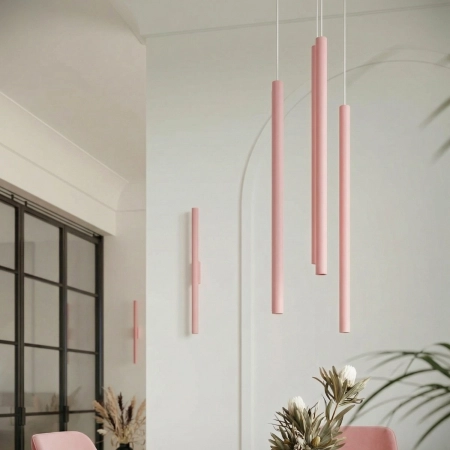 Kinkiet stalowy różowy 2-punktowy 50cm z serii PASTELO SL.2132 - Sollux Lighting