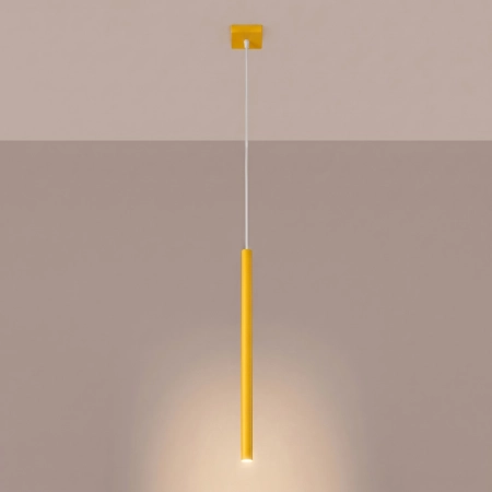Lampa wisząca stalowa żółta regulowana PASTELO 1 z serii PASTELO SL.2137 - Sollux Lighting