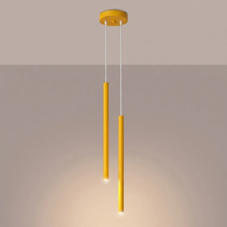 Lampa wisząca stalowa żółta 2-punktowa PASTELO 2 z serii PASTELO SL.2138 - Sollux Lighting