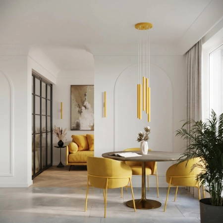 Lampa wisząca stalowa żółta 3-punktowa PASTELO 3P SL.2139 - Sollux Lighting