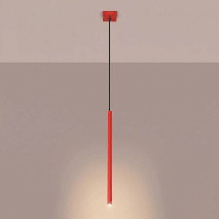 Lampa wisząca stalowa czerwona 1-punktowa PASTELO 1 z serii PASTELO SL.2141 - Sollux Lighting