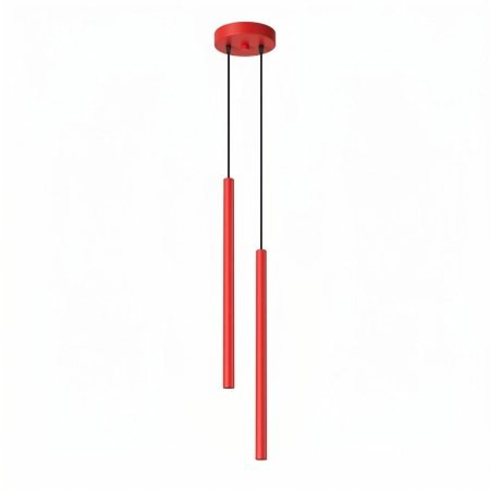 Lampa wisząca stalowa czerwona 2-punktowa PASTELO 2 z serii PASTELO SL.2142 - Sollux Lighting