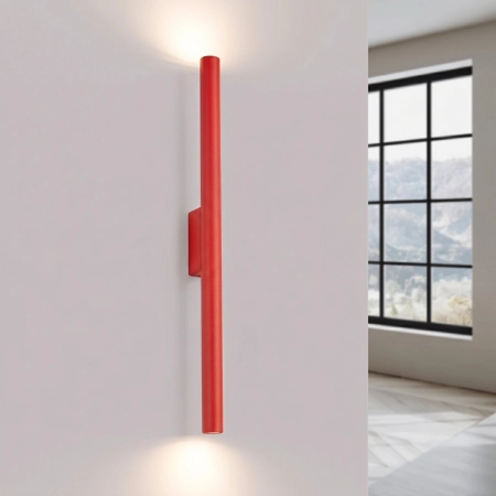 Kinkiet stalowy czerwony podłużny 50cm PASTELO 2 z serii PASTELO SL.2144 - Sollux Lighting