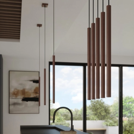 Lampa wisząca stalowa brązowa 8cm 1-punktowa z serii PASTELO SL.2145 - Sollux Lighting