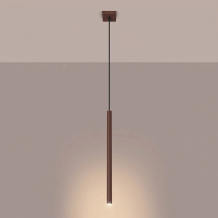 Lampa wisząca stalowa brązowa 8cm 1-punktowa z serii PASTELO SL.2145 - Sollux Lighting