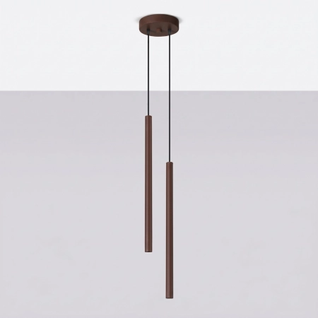 Lampa wisząca stalowa brązowa 2-punktowa z serii PASTELO SL.2146 - Sollux Lighting