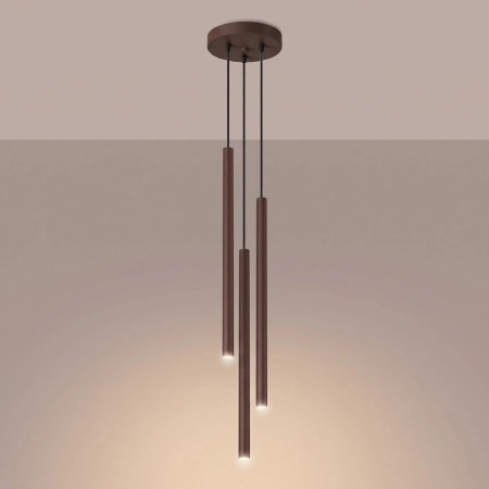 Lampa wisząca stalowa brązowa 3-punktowa PASTELO 3P z serii PASTELO SL.2147 - Sollux Lighting