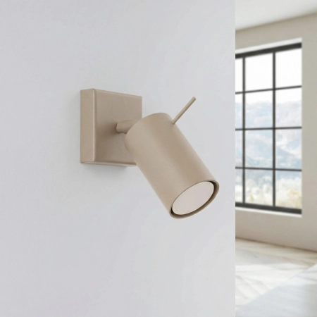 Kinkiet stalowy taupe prostokątny 16cm RING SL.2153 - Sollux Lighting