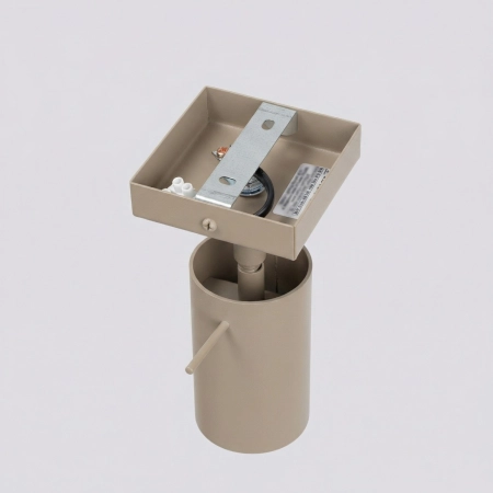 Kinkiet stalowy taupe prostokątny 16cm RING SL.2153 - Sollux Lighting