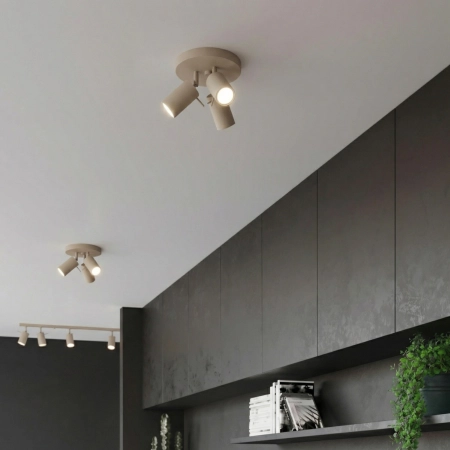 Plafon stalowy taupe 3-punktowy RING z serii RING SL.2156 - Sollux Lighting