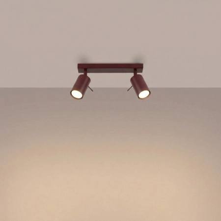 Plafon stalowy burgundowy 2-punktowy 30cm RING 2 z serii RING SL.2160 - Sollux Lighting