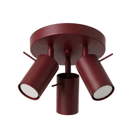 Plafon stalowy burgundowy 3-punktowy z serii RING SL.2162 - Sollux Lighting