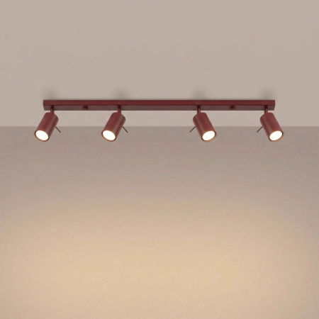 Plafon stalowy burgundowy 4-punktowy 80cm RING z serii RING SL.2163 - Sollux Lighting