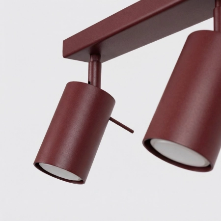 Plafon stalowy podłużny burgundowy 6-punktowy RING SL.2164 - Sollux Lighting