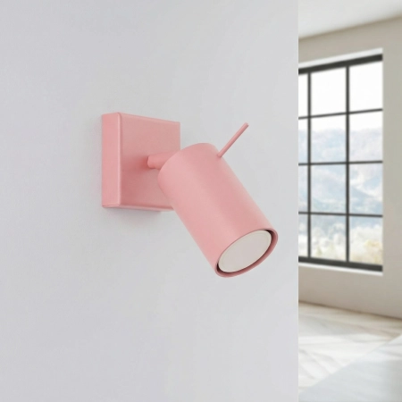 Kinkiet stalowy różowy 1-punktowy RING SL.2171 - Sollux Lighting