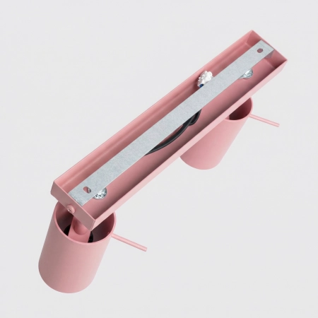 Plafon stalowy różowy 3-punktowy 45cm RING 3L z serii RING SL.2173 - Sollux Lighting