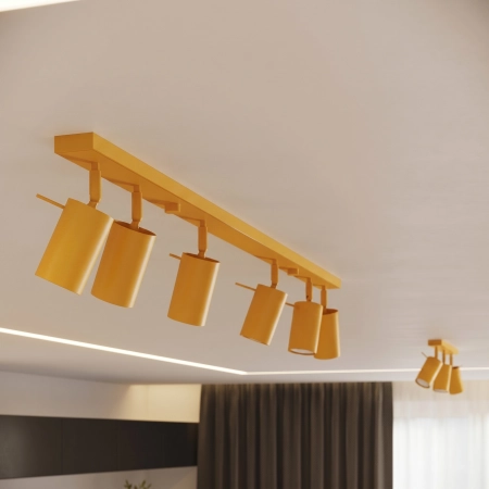 Plafon stalowy żółty 3-punktowy RING z serii RING SL.2186 - Sollux Lighting