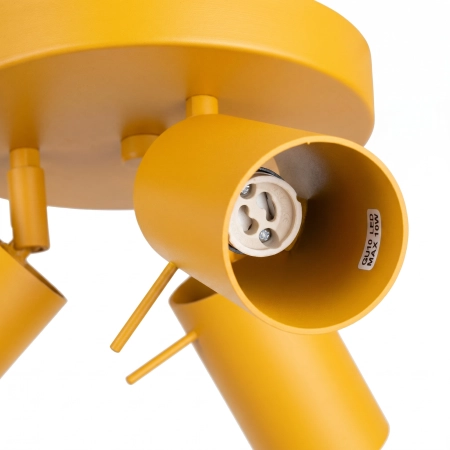 Plafon stalowy żółty 3-punktowy RING z serii RING SL.2186 - Sollux Lighting